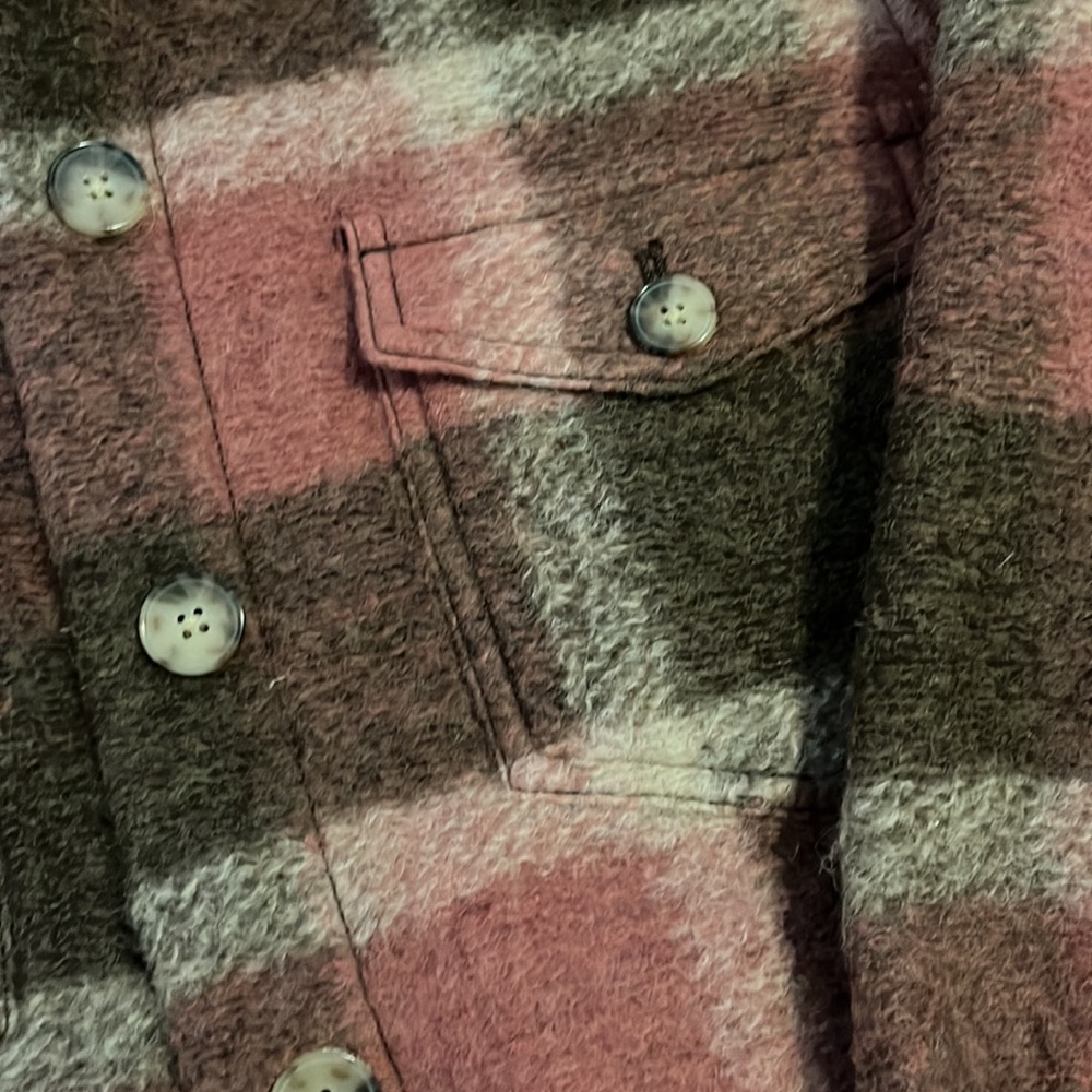 🤎🩷Aritzia Wilfred free plaid ganna jacket button up size xsmall 🩷🤎 - Picture 3 of 3